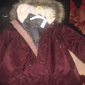 A cozy medium size jacket from American Eagle.